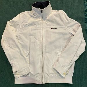 White Tommy Hilfiger Puff Windbreaker Jacket